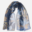Alessandra - Long Silk Scarf - Navy