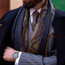 Aosta - Wool Scarf - Olive Green