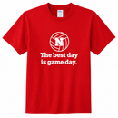 The Best Day Is Game Day Husker Volleyball Youth T-Shirt | Red | Multiple Sizes | Lou's Sporting Goods | 25N10YBT
