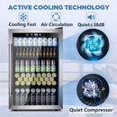 Beverage Refrigerator Cooler 4.4 Cu.Ft,145 Can Mini Fridge with Glass Door W58128SSH