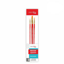 Rosa Start Set of paint brushes 2. Synthetic. 3pc. Flat N 12. Round N2,6.