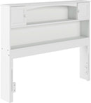 Newport Full Size Bookcase Headboard With Charger White