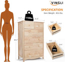 Unfinished Rubber Wood Six Drawer Dresser For DIY Finish
