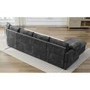 146.9" L-shaped Sofa Sectional Sofa Couch Pull-out Sofa Bed with a Movable Storage Ottoman, a Storage Chaise Lounge and Two USB Ports for Living Room, Grey