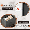 Charcoal Black 3 Drawer Dresser With Wood Top Steel Frame