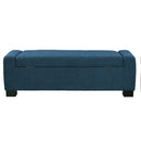 50' Ottoman Bench in Textured Fabric, Rectangular Design with Hinged Lid for Seating, Footrest, and Hidden Storage, Perfect for Living Room, Bedroom, or Entryway