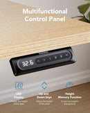 48 Inch Natural Electric Standing Desk With Memory Presets