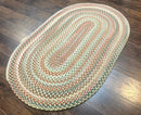 Braided American Oval Rug 3x5, Multicolor, Hand Braided