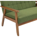 Mid-Century Modern Solid Loveseat Sofa Upholstered Linen Loveseat, 2-Seat Upholstered Loveseat Sofa Modern Couch