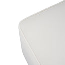Upholstered Square Ottoman,Cream