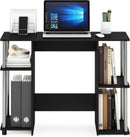 Jaya Computer Desk Americano Finish With Storage Shelves