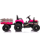 Ride on Tractor with Trailer,24V Battery Powered Electric Tractor Toy, 200w*2motor 1.86-4.97MPH/Remote Control,electric car for kids,Three speed adjustable,USB,MP3 ,Bluetooth,LED light, safety belt.