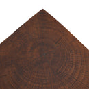 GEOMETRIC MGO SIDE TABLE,DARK BROWN COLOR