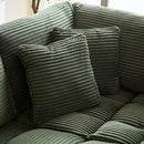 4 Seats,Oversized Sectional Sofa,L Shaped Corner Couch with Detachable Seat & Back Cushion, Corduroy Upholstery Convertible Sleeper Sofa&Couch for Living Room