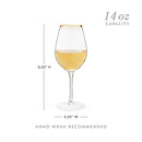 Gilded Stemmed Wine Glasses