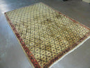 4' X 6' Handmade Indian Allover Wool Rug Camel Hair Color