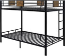Loft Bunk Bed Twin Over Twin With Ladder And Guardrails