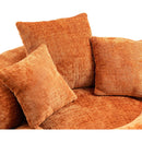 COOLMORE Lazy Sofa Durable Comfort Lounger High Back Bean Bag Chair Couch With Three Pillows for Adults and Kids, Indoor & Outdoor,  Single Gaming Sofa Chair For Bedroom,Office (Orange Chenille)