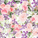 Pink and Little Violet Flowers Wallpaper