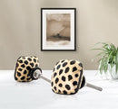 Mascot Hardware Stone Pattern Flat 1-3/8 in. (35mm) Black & Yellow Resin Drawer Cabinet Knob