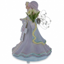 Angel with Cross Porcelain Musical Figurine - Lord's Prayer Decor 6.5 Inches