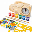 Race Car Clock Unfinished Wooden Craft Kit