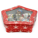 Set of 5 Ceramic Santa, Angel, Snowman, Nutcracker Christmas Ornaments 3 Inches