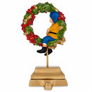 7-Inch Wreath Metal Christmas Stocking Holder Hanger with Elf Design