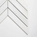 Bianco Dolomiti Honed Trapeze Marble Mosaics 10x13
