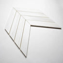Bianco Dolomiti Honed Trapeze Marble Mosaics 10x13