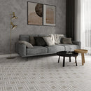 Bianco Dolomiti, Silver Mystique Multi Finish Maze Basket Marble Mosaics 14 15/16x17 11/16