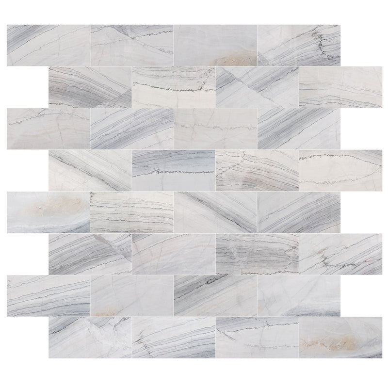 bianco massa white exotic marble 24x48 polished top multiple view