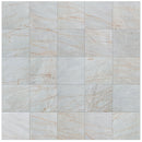 bianco venato white exotic marble 24x24 polished multiple top black grouted view