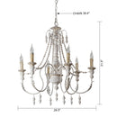 Billiter 6 Light Wood Gray Chandelier