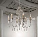 Billiter 6 Light Wood Gray Chandelier