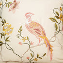 Bird embroidered cotton cushion cover living room floral pillow case