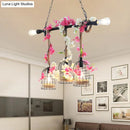 Birdcage Rope Pendant Light Fixture