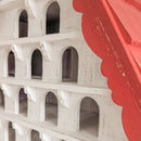 Red Roof Multi Tiered Functional Birdhouse