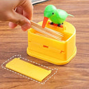 Birdie toothpick holder yellow & green kitchen storage dispenser