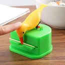 Birdie toothpick holder yellow & green kitchen storage dispenser