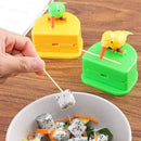 Birdie toothpick holder yellow & green kitchen storage dispenser