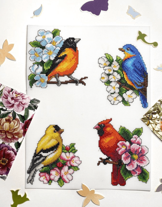 "Birds" 118CS Counted Cross-Stitch Kit