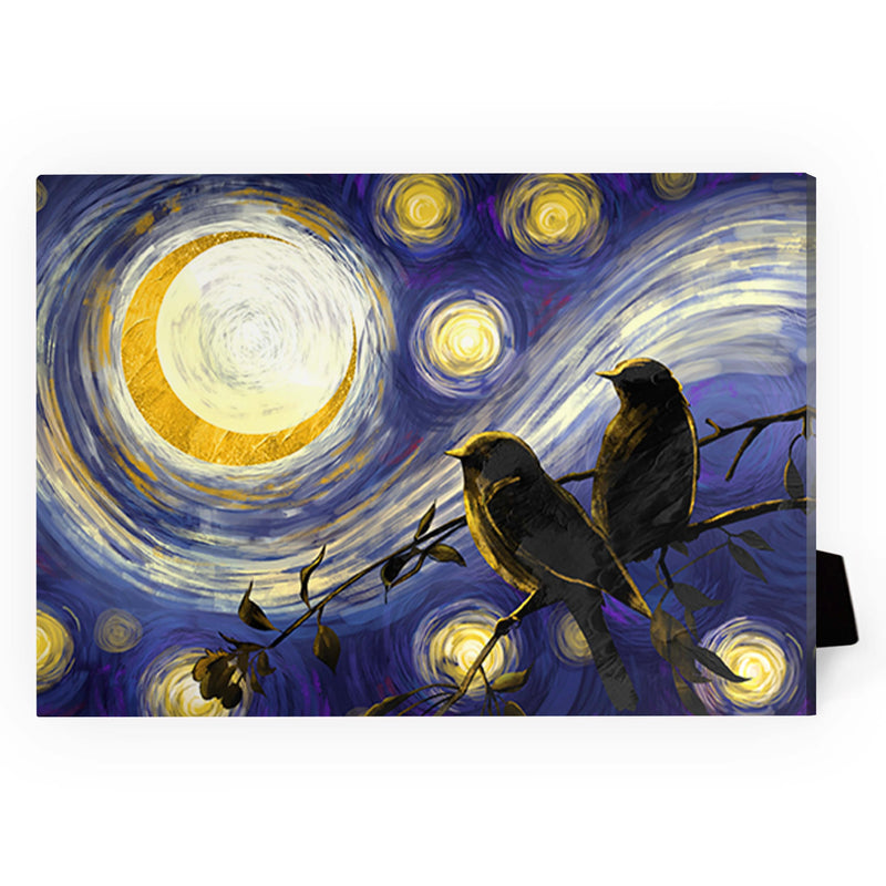 Birds in the Night Desktop Canvas