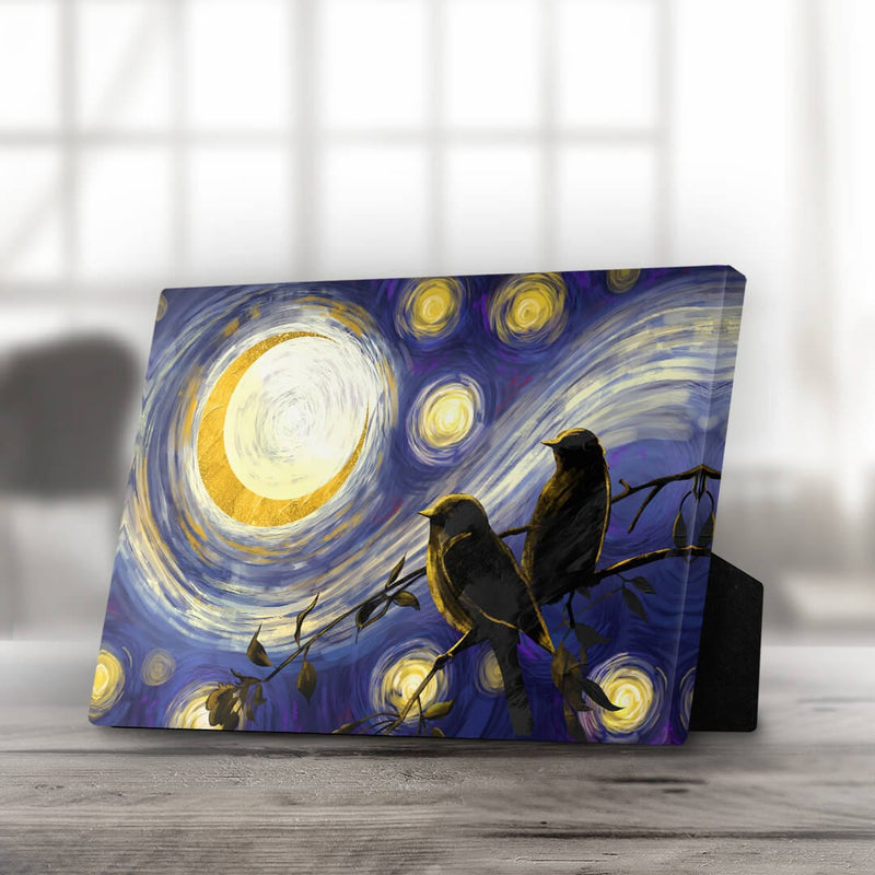 Birds in the Night Desktop Canvas