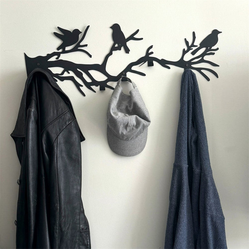 Birds on Tree Branch Coat Rack