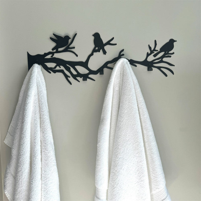 Birds on Tree Branch Coat Rack