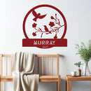 Birds on Branch w Name Sign