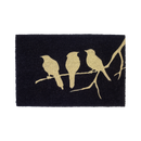 Birds On Branch - Black Coir Doormat