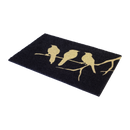 Birds On Branch Black Coir Doormat