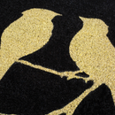 Birds On Branch - Black Coir Doormat